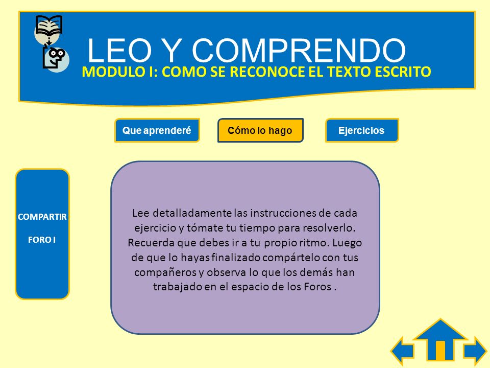 LEO Y COMPRENDO MODULO I: COMO SE RECONOCE EL TEXTO ESCRITO