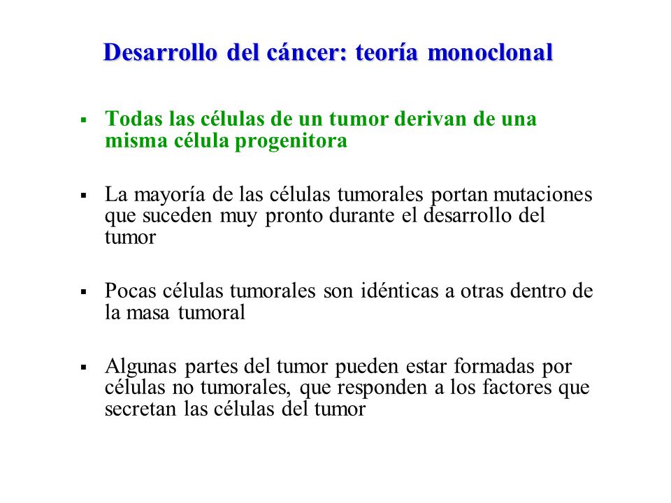 Desarrollo del cáncer: teoría monoclonal