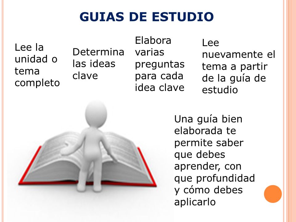 GUIAS DE ESTUDIO Elabora varias preguntas para cada idea clave