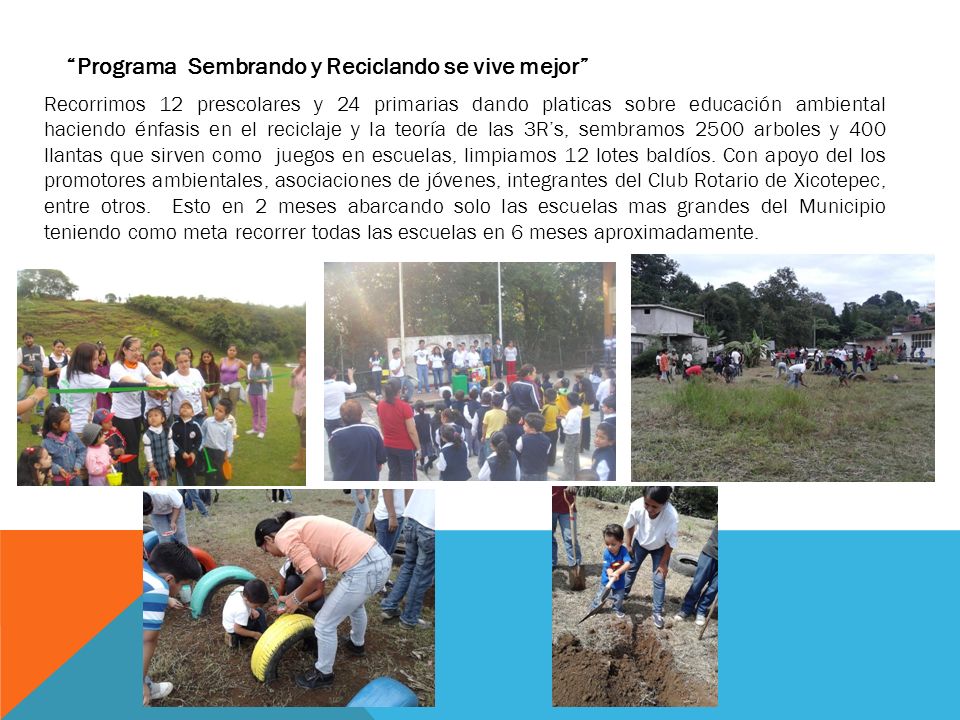 Programa Sembrando y Reciclando se vive mejor