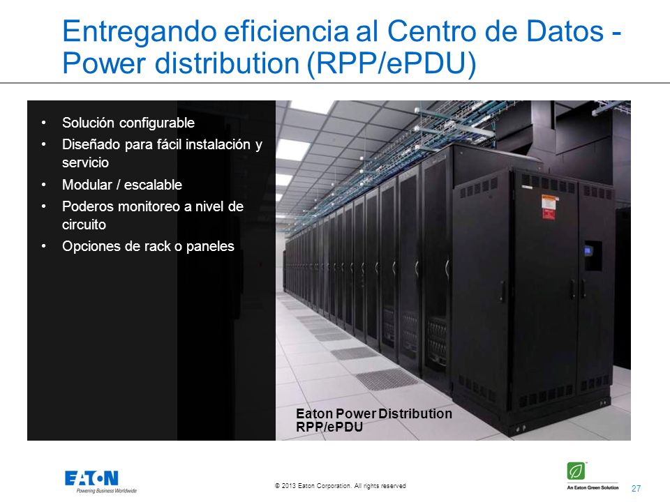 Entregando eficiencia al Centro de Datos - Power distribution (RPP/ePDU)