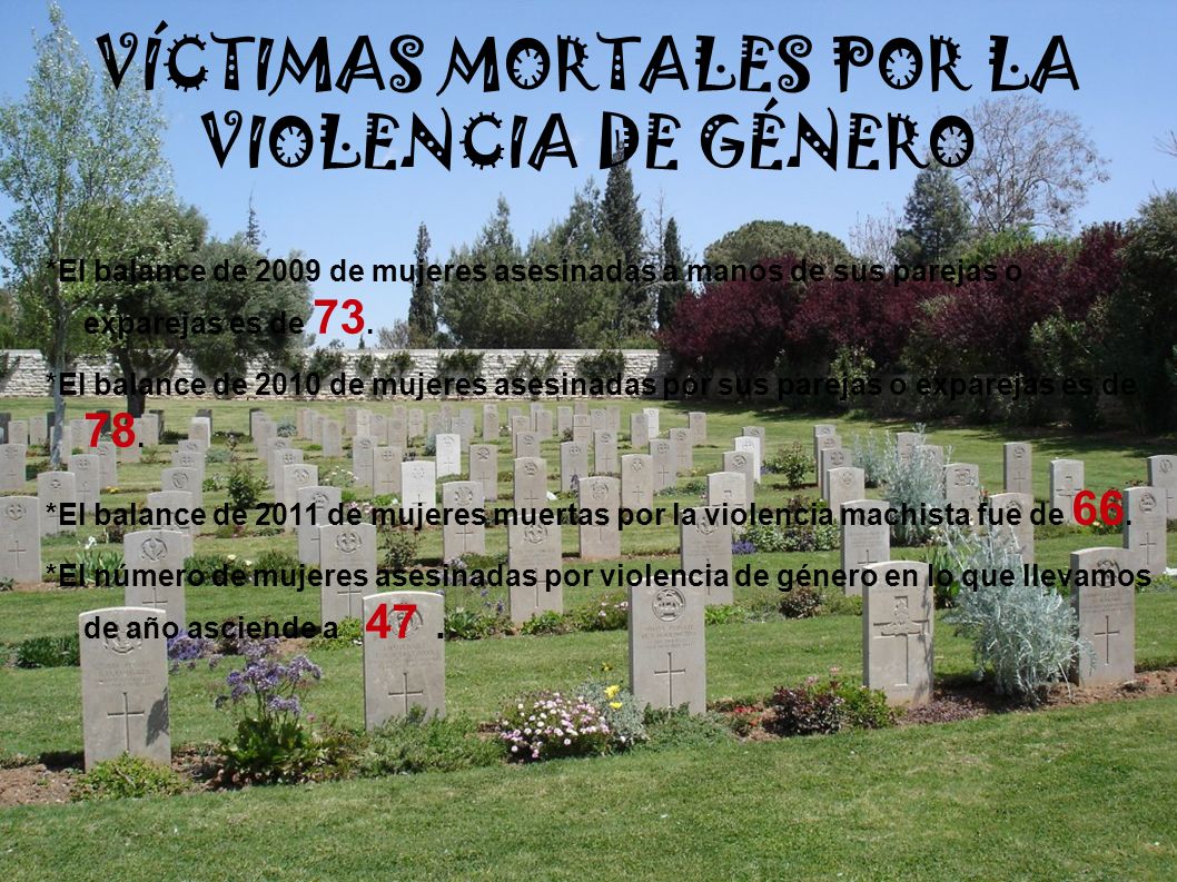 VÍCTIMAS MORTALES POR LA VIOLENCIA DE GÉNERO
