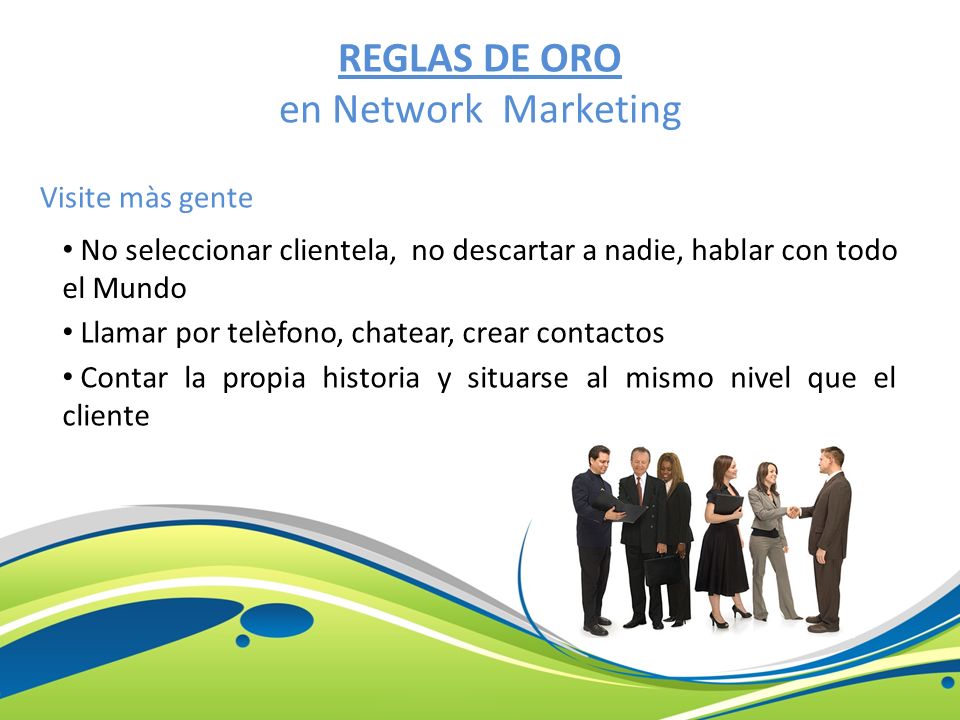 REGLAS DE ORO en Network Marketing