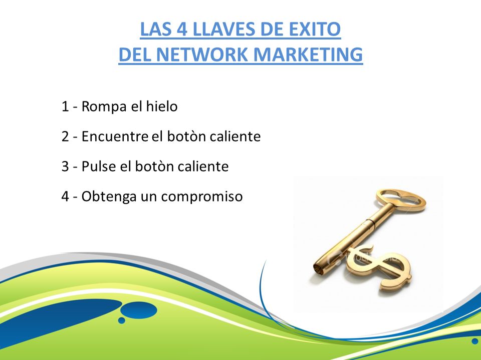 LAS 4 LLAVES DE EXITO DEL NETWORK MARKETING