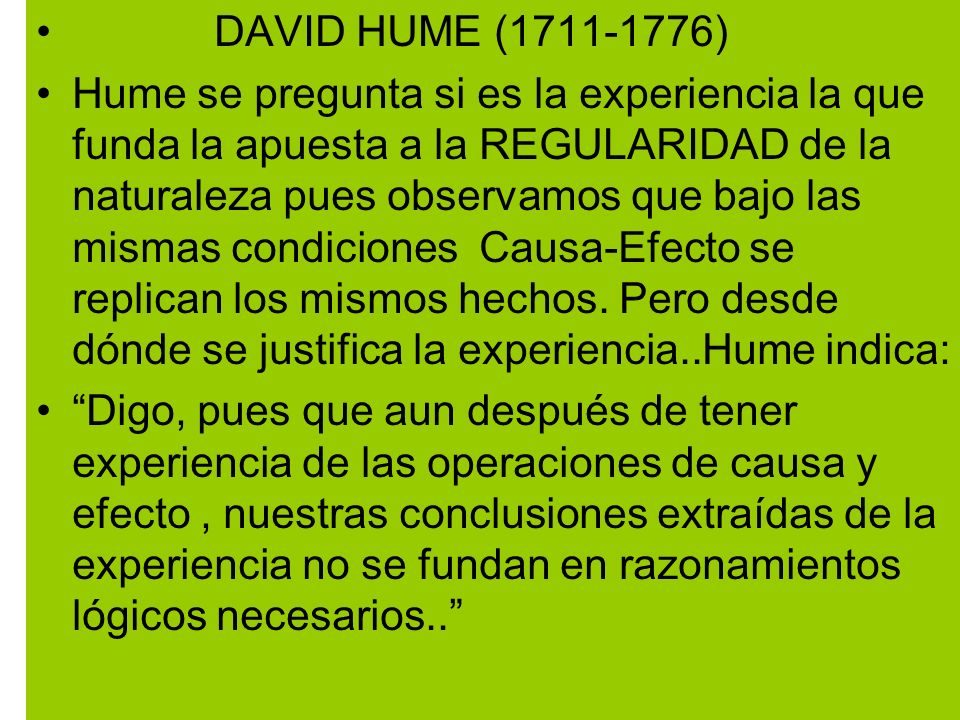 DAVID HUME ( )