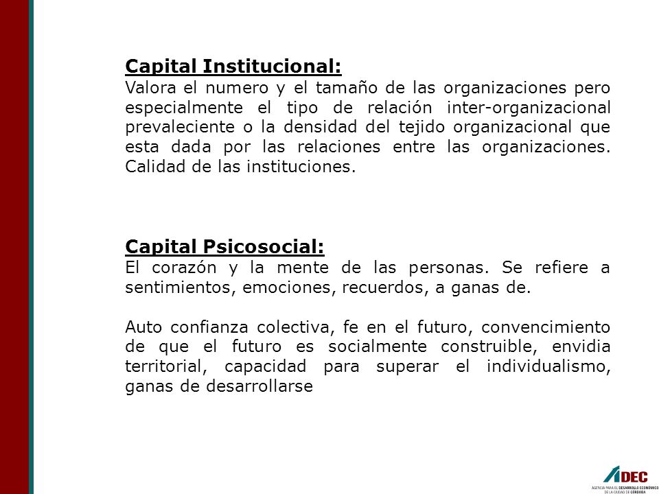 Capital Institucional: