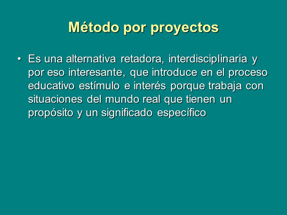 Método por proyectos