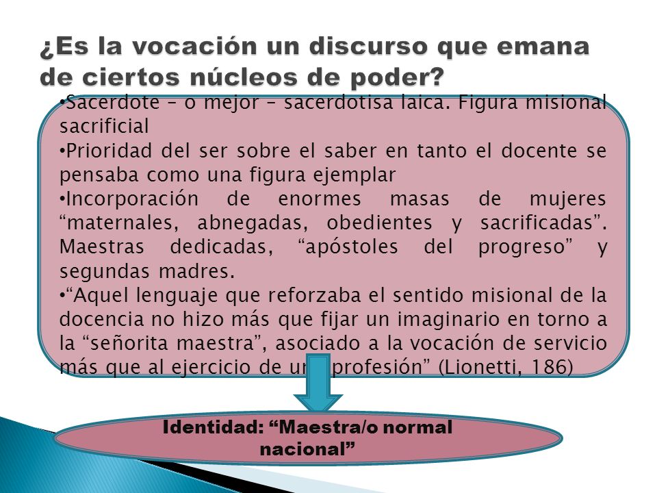 ¿Es la vocación un discurso que emana de ciertos núcleos de poder