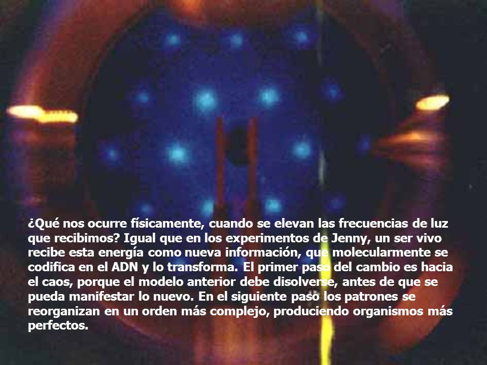 ¿Qué nos ocurre físicamente, cuando se elevan las frecuencias de luz que recibimos.