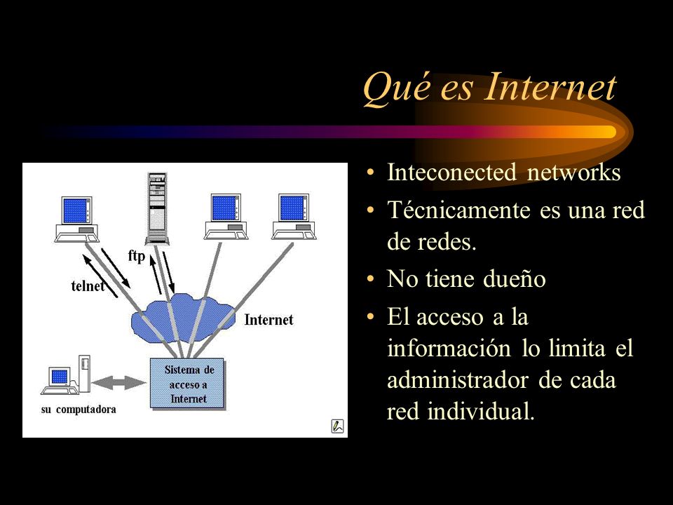 Qué es Internet Inteconected networks