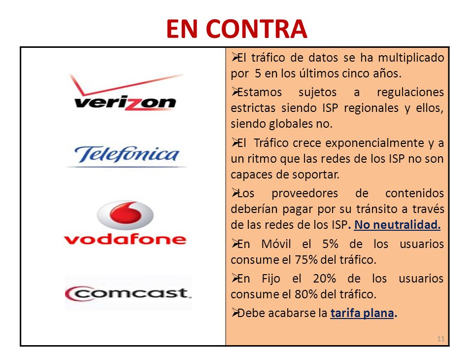 EN CONTRA El tráfico de datos se ha multiplicado por 5 en los últimos cinco años.