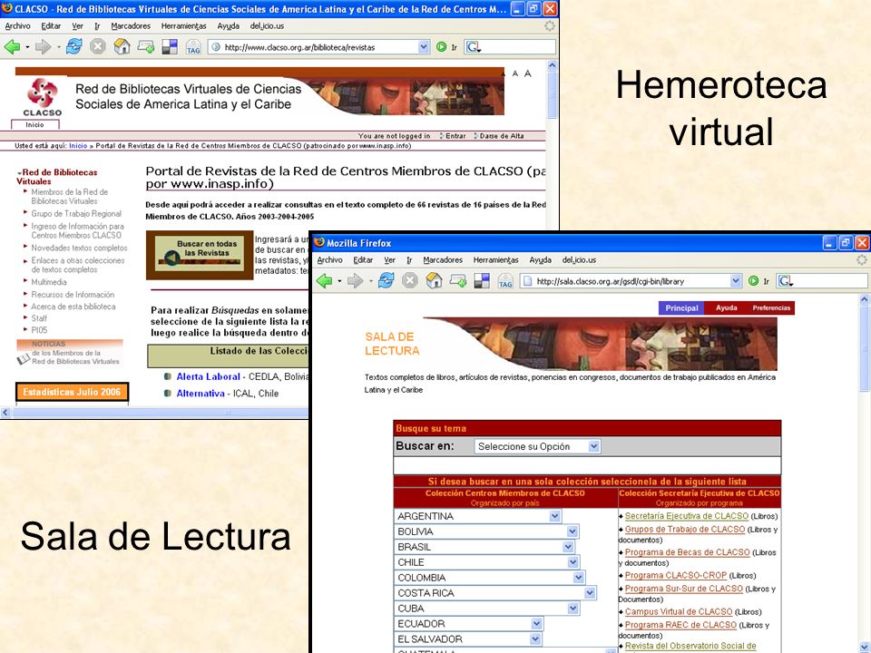 Hemeroteca virtual Sala de Lectura