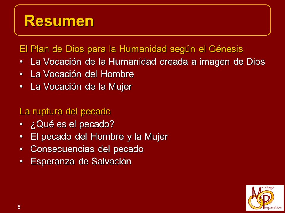 Resumen El Plan de Dios para la Humanidad según el Génesis