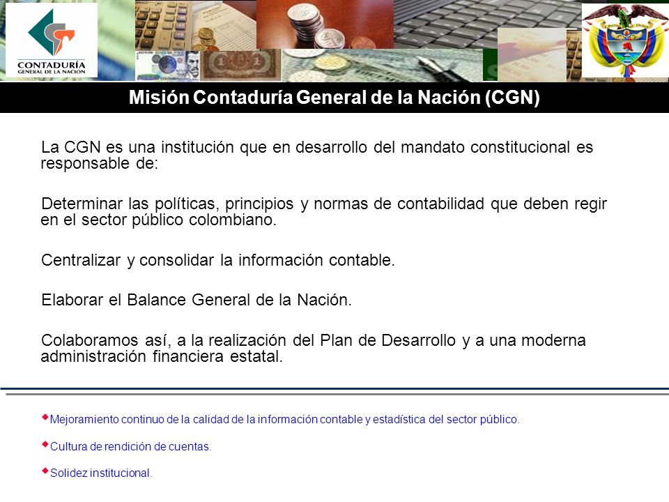 Misión Contaduría General de la Nación (CGN)