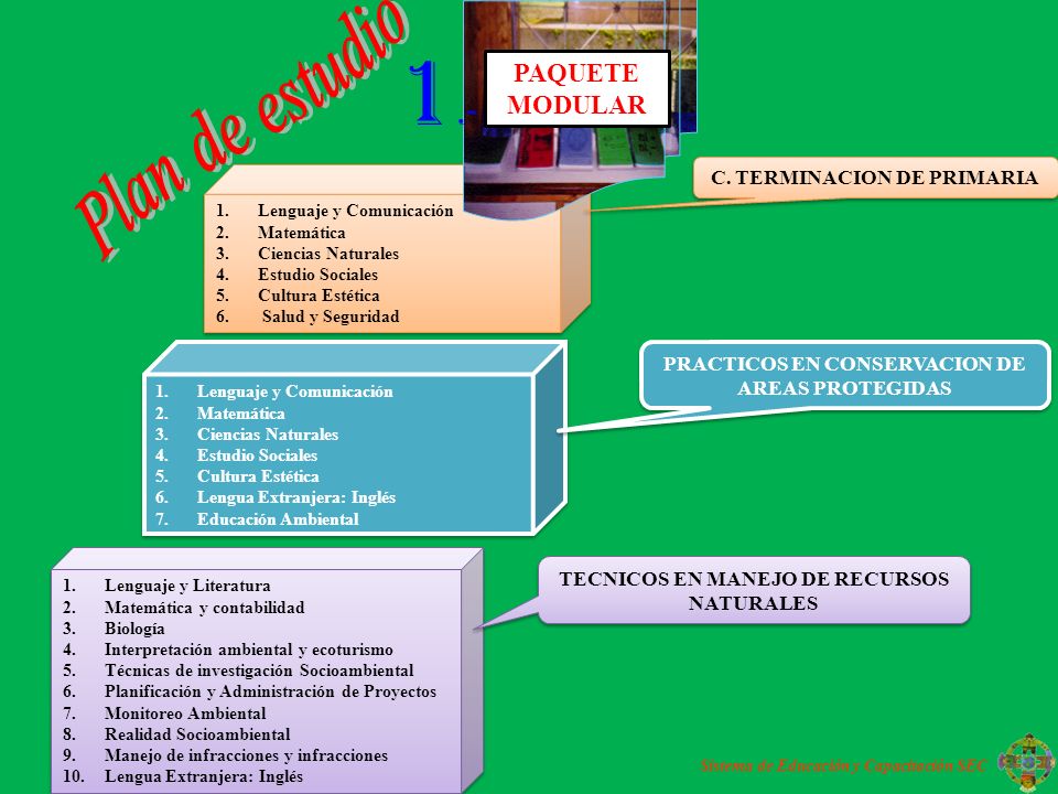 1.- Plan de estudio PAQUETE MODULAR C. TERMINACION DE PRIMARIA