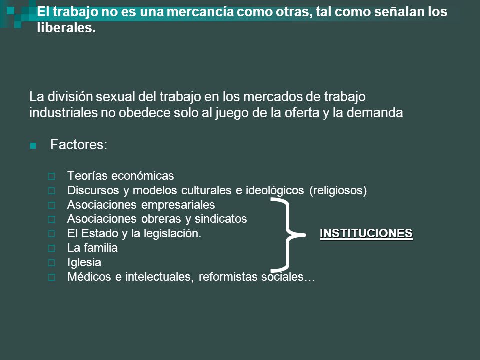 La división sexual del trabajo en los mercados de trabajo