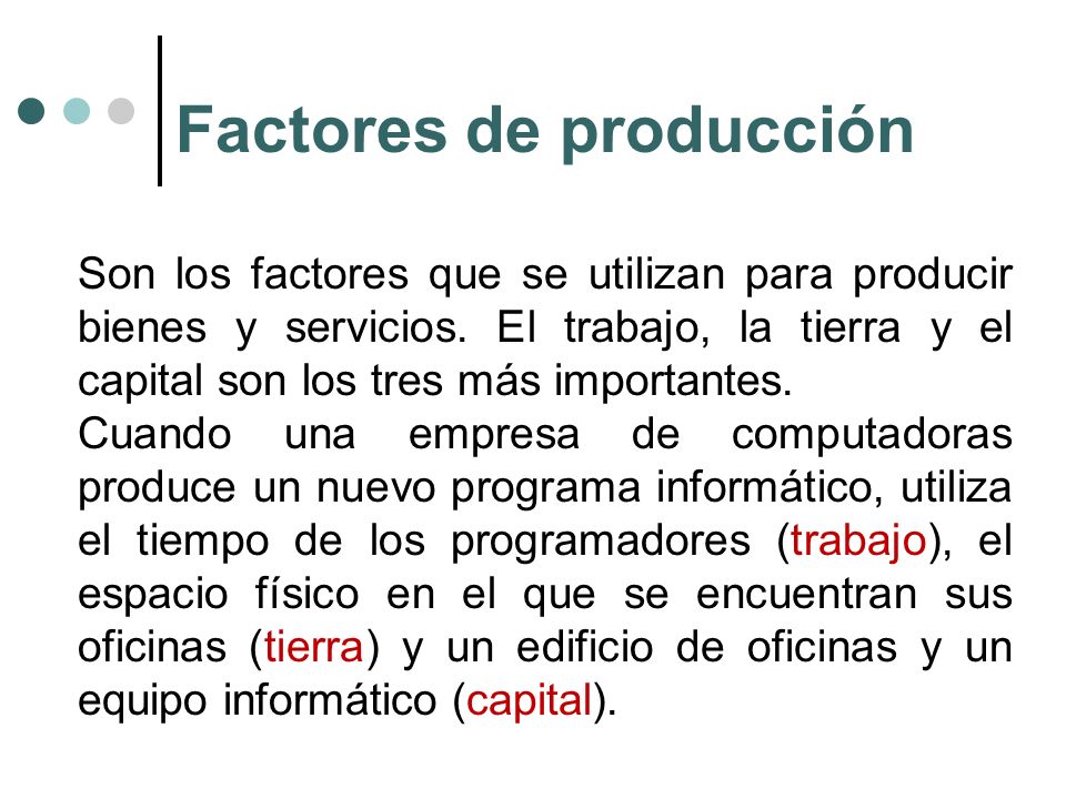 Factores de producción