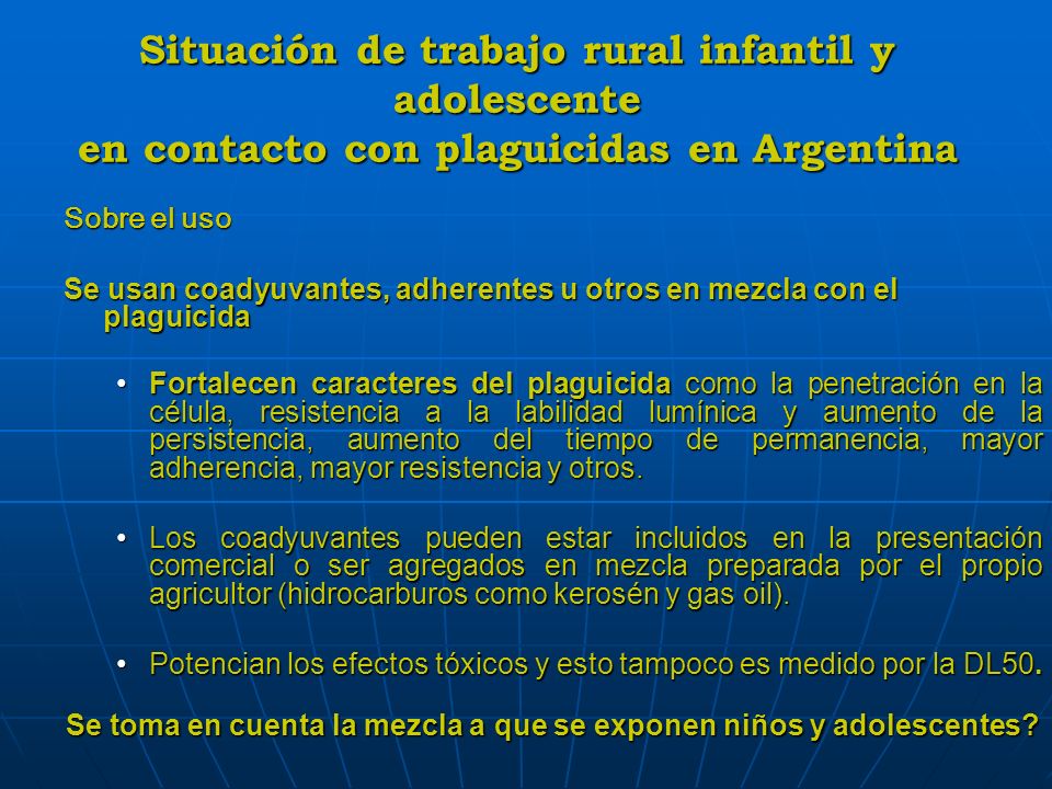 Se toma en cuenta la mezcla a que se exponen niños y adolescentes