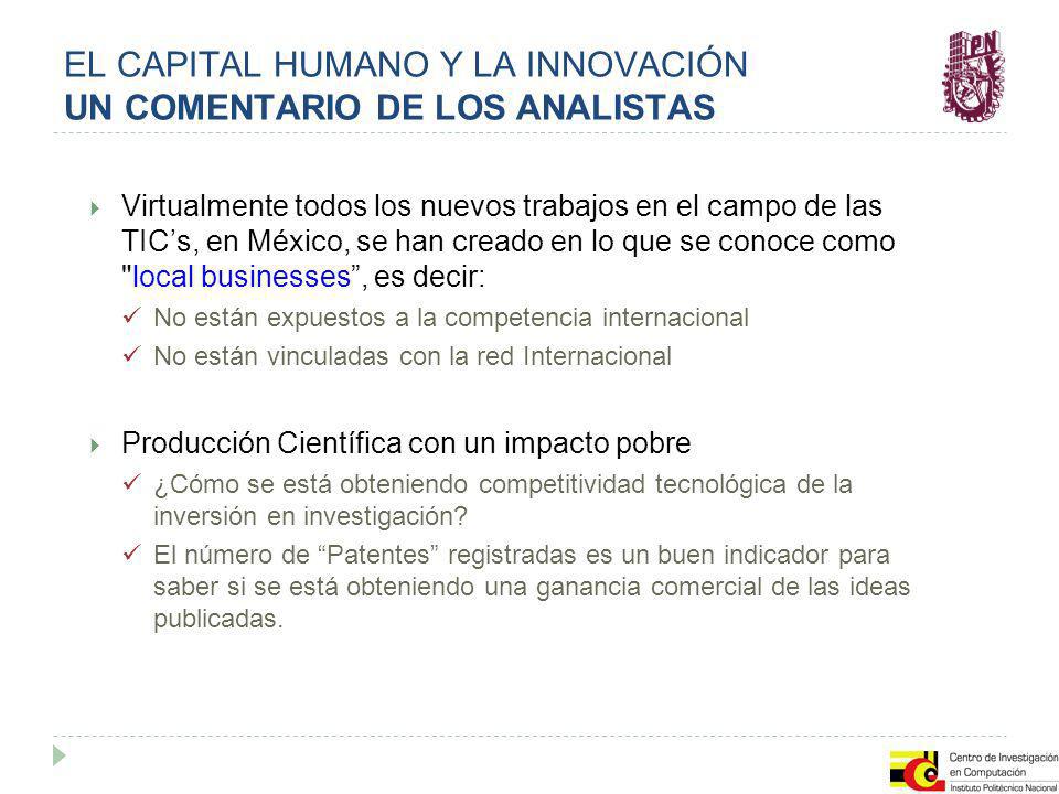 EL CAPITAL HUMANO Y LA INNOVACIÓN UN COMENTARIO DE LOS ANALISTAS