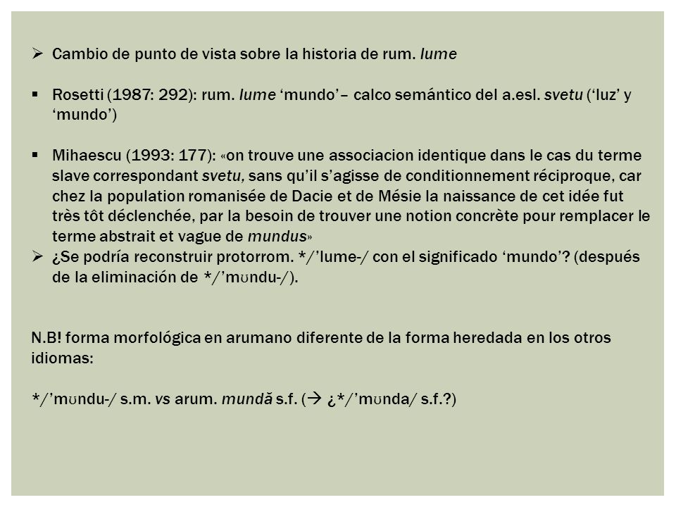 Cambio de punto de vista sobre la historia de rum. lume