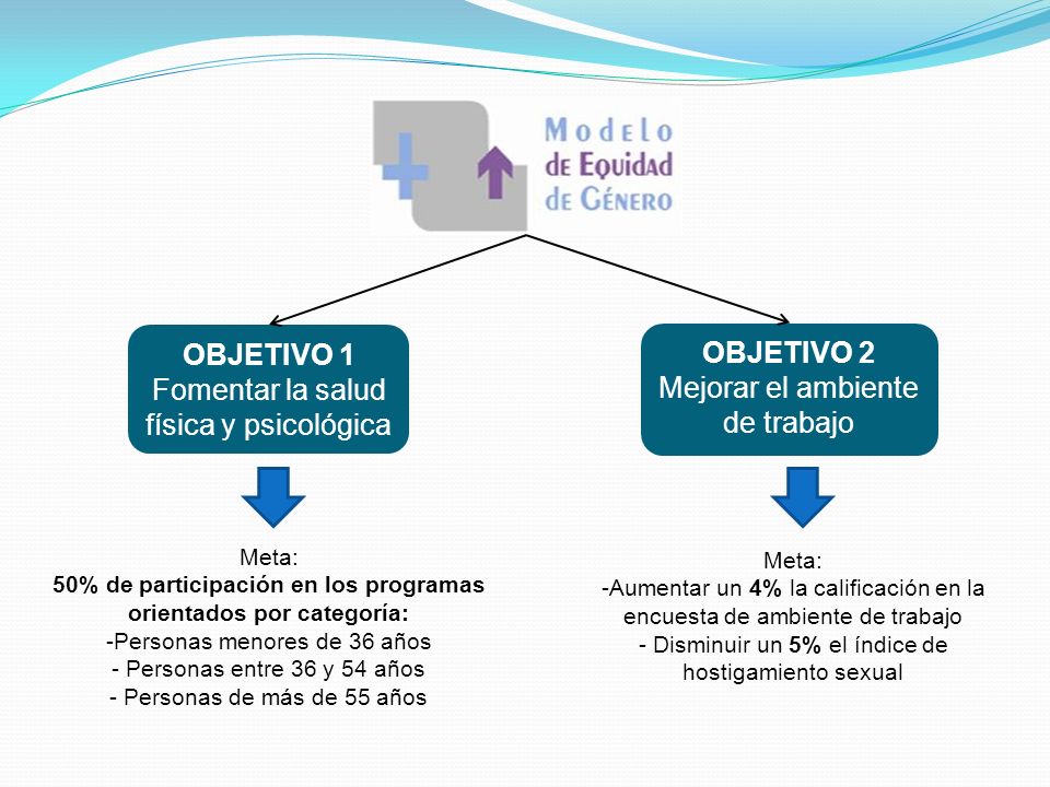 50% de participación en los programas orientados por categoría:
