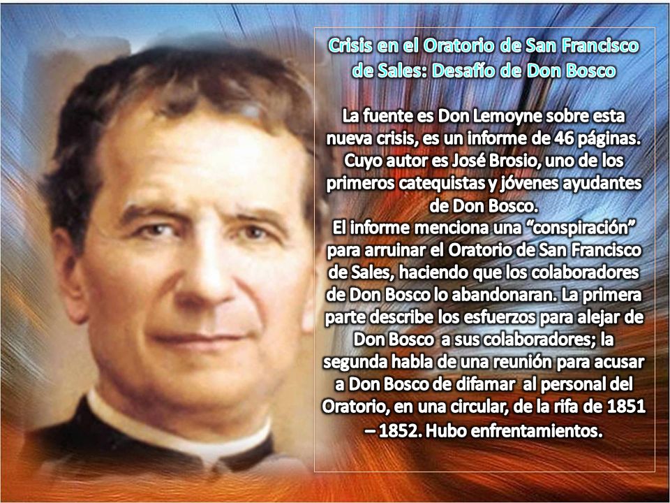 Crisis en el Oratorio de San Francisco de Sales: Desafío de Don Bosco