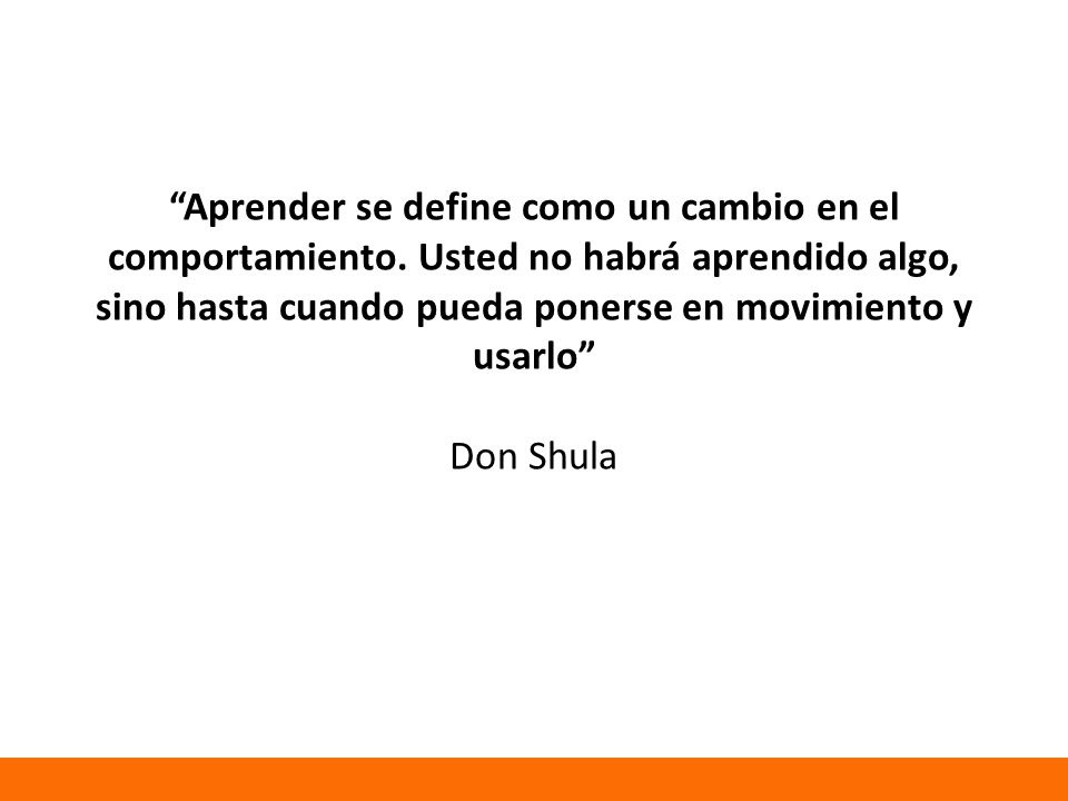 Aprender se define como un cambio en el comportamiento