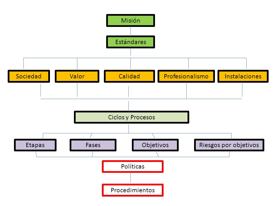 Misión Estándares. Sociedad. Valor. Calidad. Profesionalismo. Instalaciones. Ciclos y Procesos.