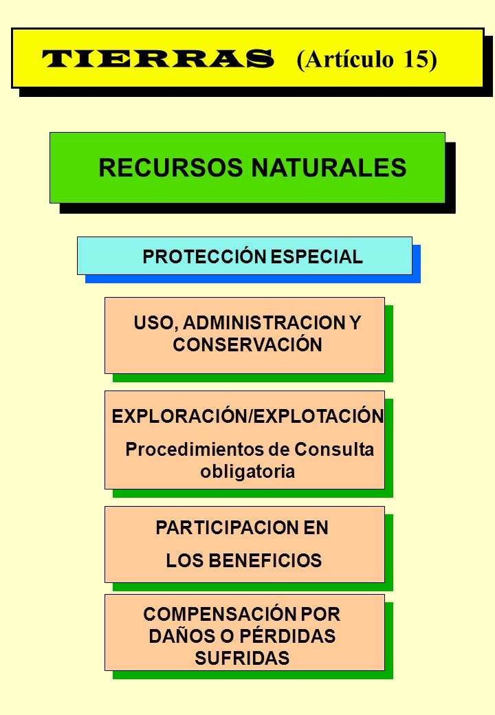 TIERRAS (Artículo 15) RECURSOS NATURALES PROTECCIÓN ESPECIAL