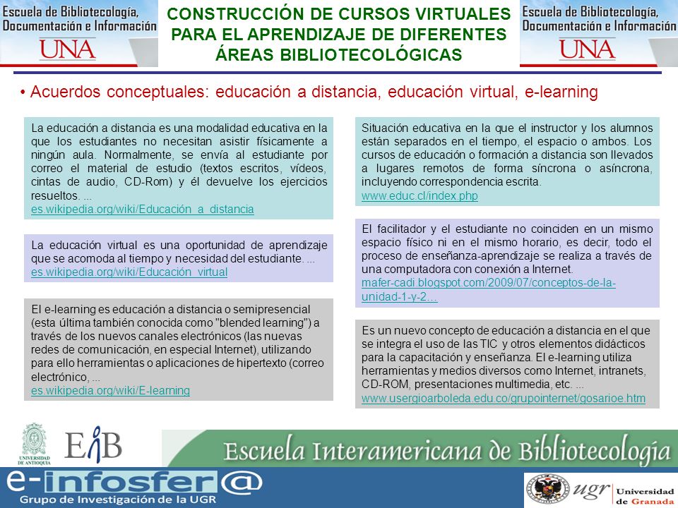 CONSTRUCCIÓN DE CURSOS VIRTUALES PARA EL APRENDIZAJE DE DIFERENTES ÁREAS BIBLIOTECOLÓGICAS
