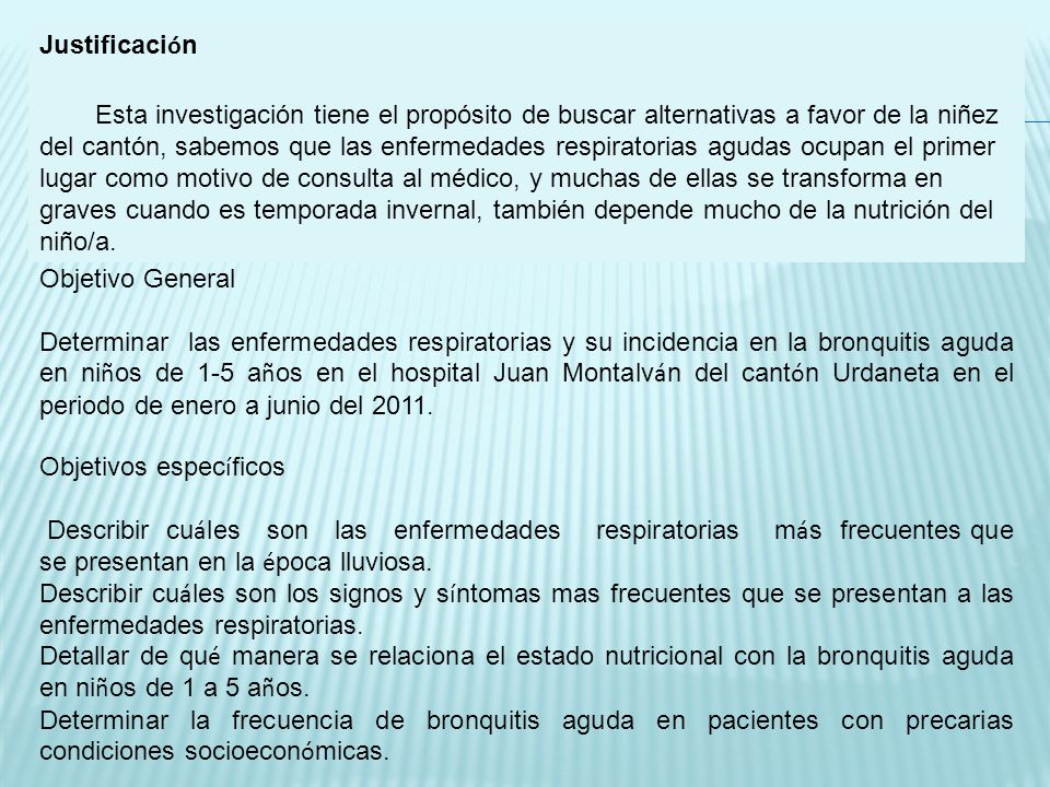 Justificación
