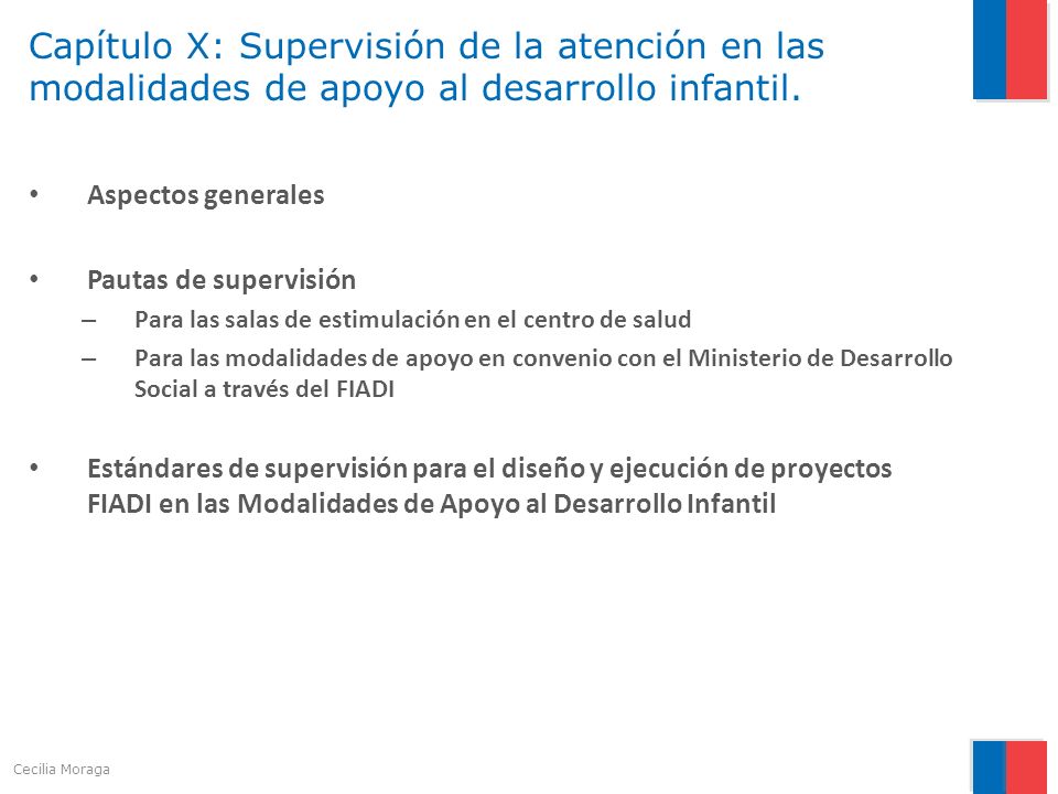 Capítulo X: Supervisión de la atención en las modalidades de apoyo al desarrollo infantil.