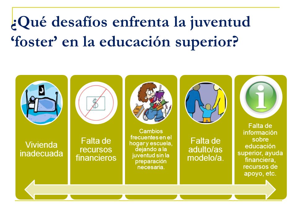 ¿Qué desafíos enfrenta la juventud ‘foster’ en la educación superior