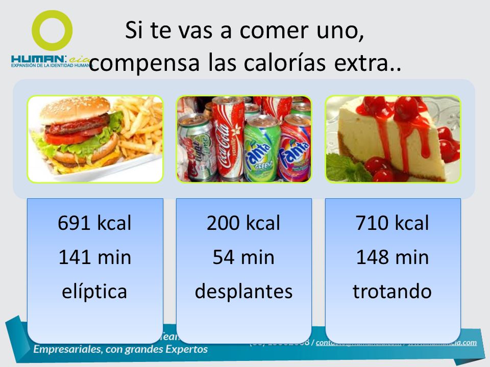 Si te vas a comer uno, compensa las calorías extra..