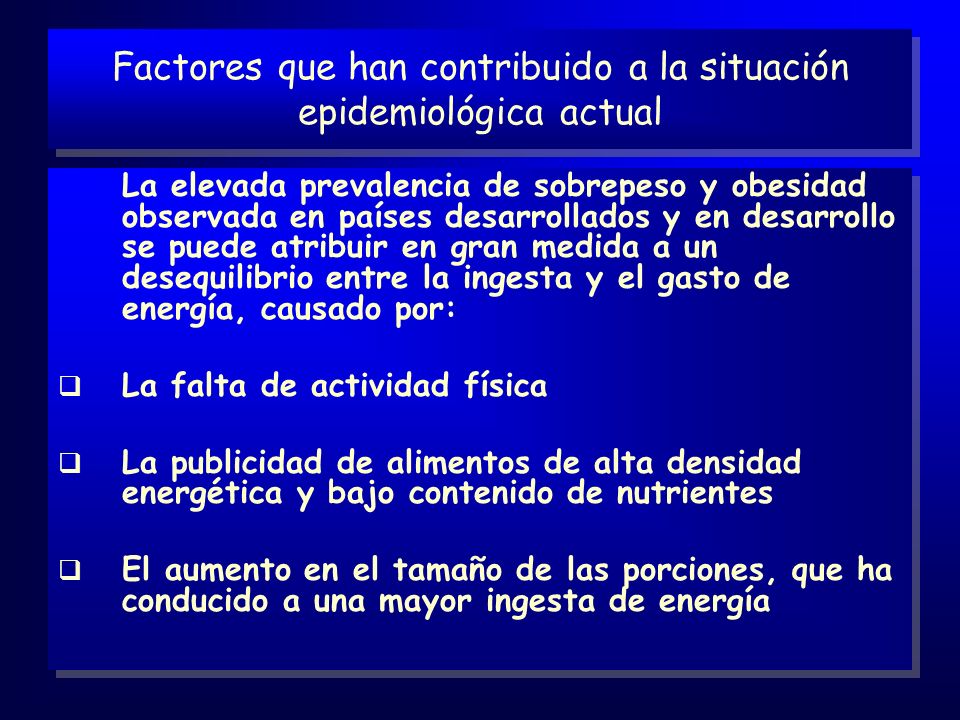 Factores que han contribuido a la situación epidemiológica actual