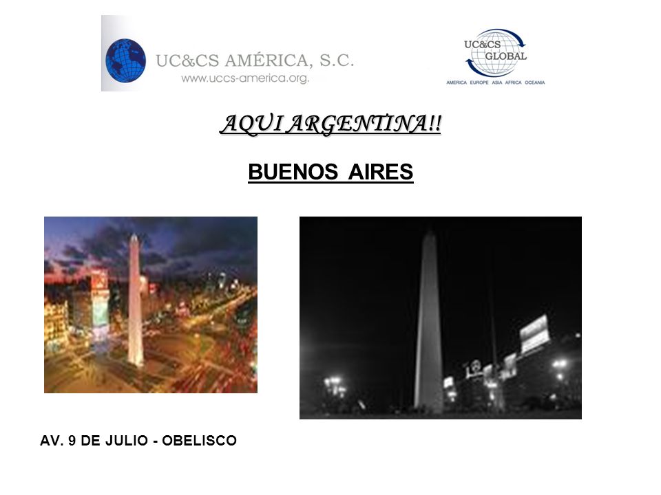 AQUI ARGENTINA!! BUENOS AIRES AV. 9 DE JULIO - OBELISCO
