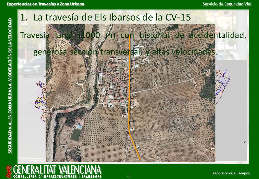 La travesía de Els Ibarsos de la CV-15