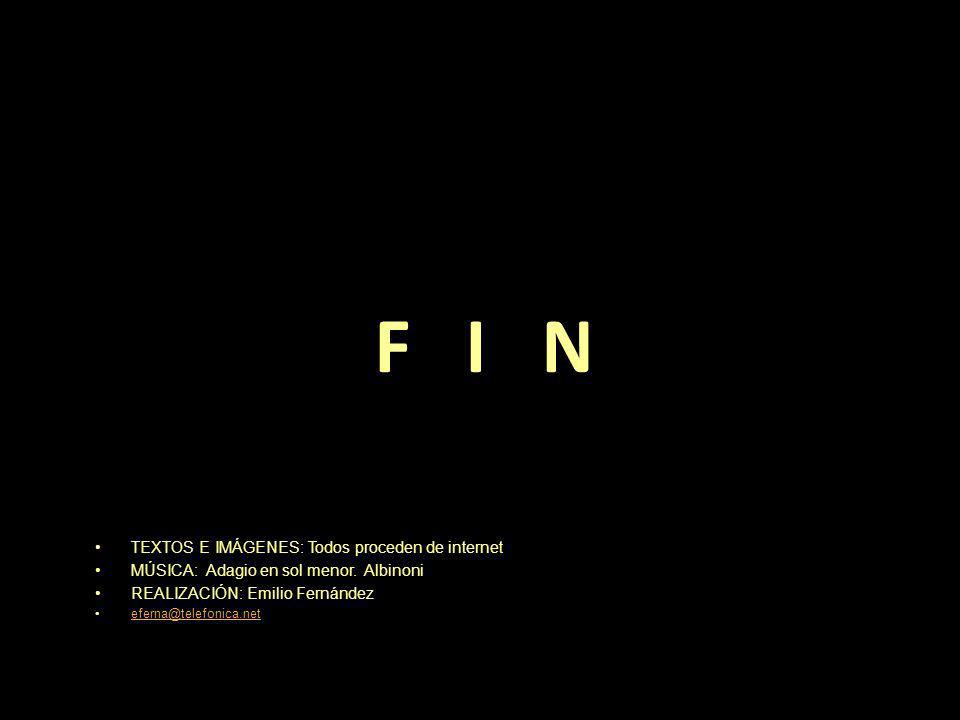 F I N TEXTOS E IMÁGENES: Todos proceden de internet