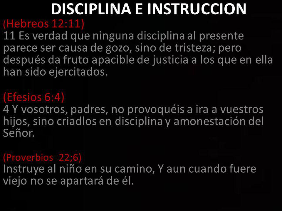 DISCIPLINA E INSTRUCCION