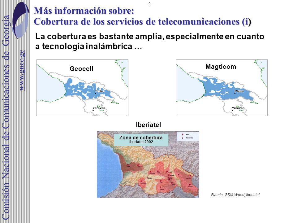 Comisión Nacional de Comunicaciones de Georgia Más información sobre: