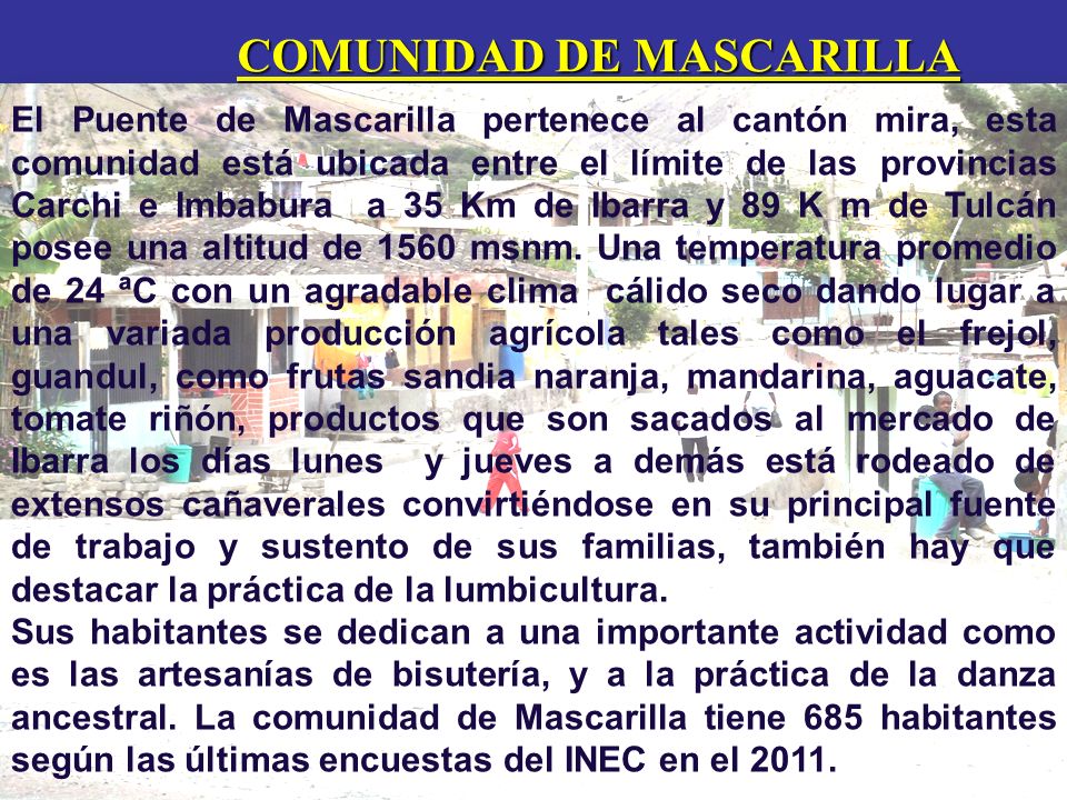 COMUNIDAD DE MASCARILLA