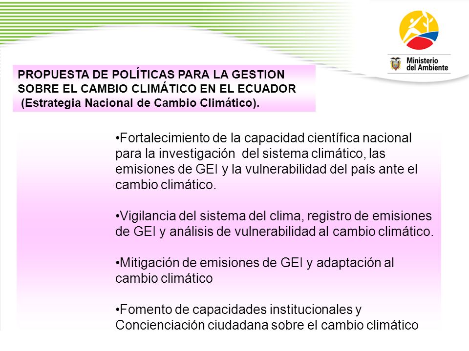 Mitigación de emisiones de GEI y adaptación al cambio climático