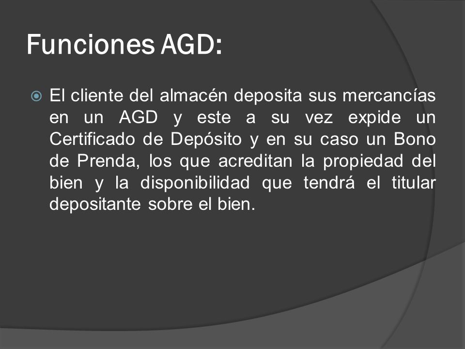 Funciones AGD: