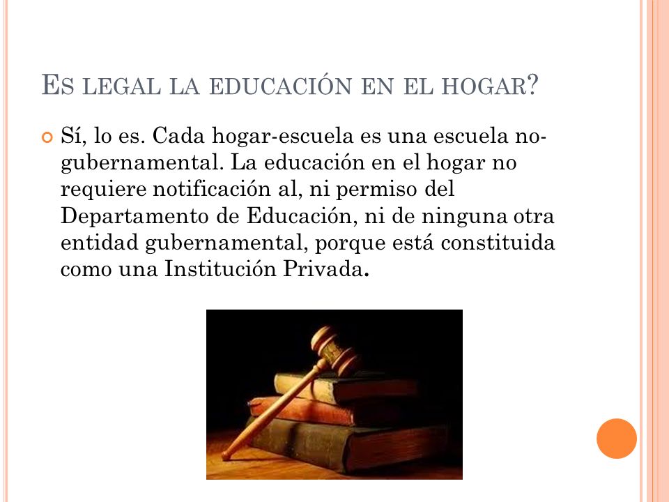 Es legal la educación en el hogar