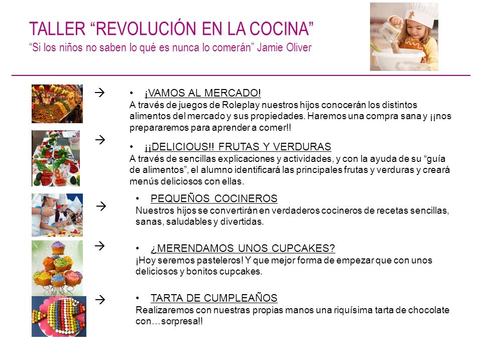 TALLER REVOLUCIÓN EN LA COCINA Si los niños no saben lo qué es nunca lo comerán Jamie Oliver