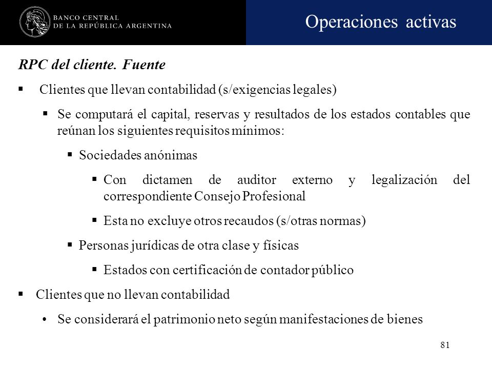 RPC del cliente. Fuente Clientes que llevan contabilidad (s/exigencias legales)
