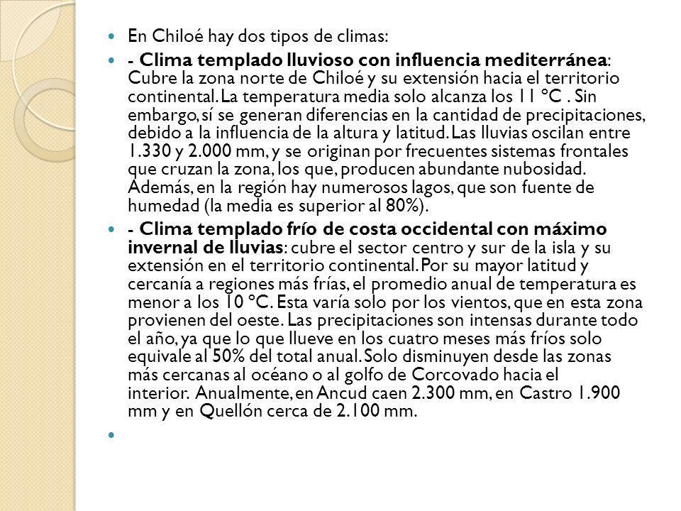 En Chiloé hay dos tipos de climas: