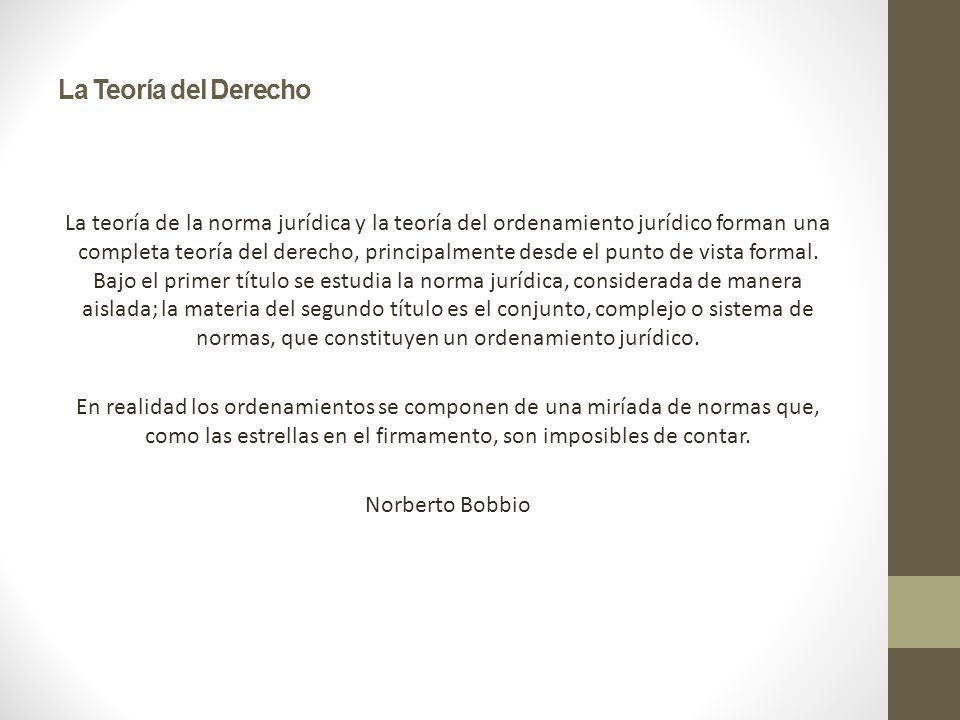 La Teoría del Derecho