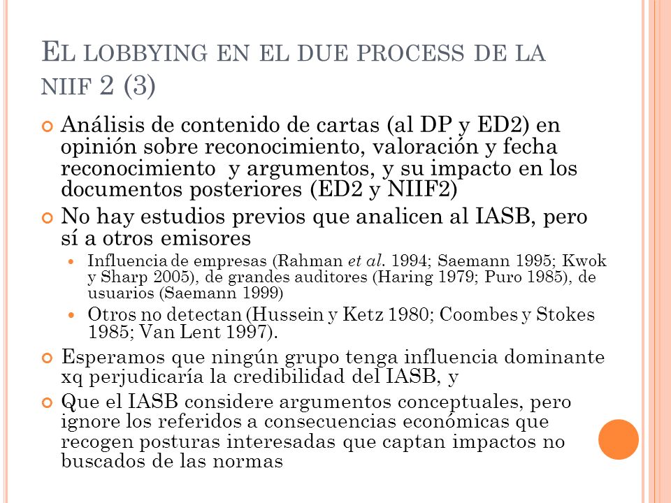 El lobbying en el due process de la niif 2 (3)