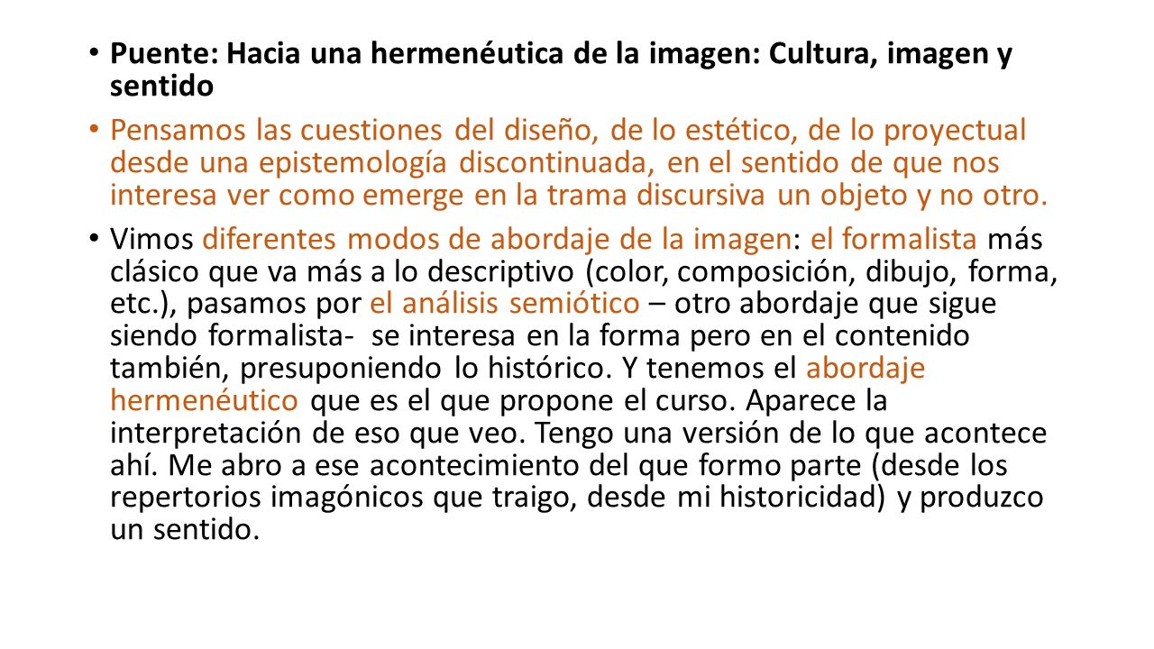 Puente: Hacia una hermenéutica de la imagen: Cultura, imagen y sentido